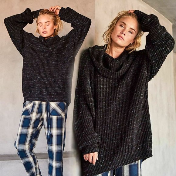 Free People Sweaters - NEW Free People Leo Tunic Speckled Blacklight Party Oversize Knit Sweater $168 M